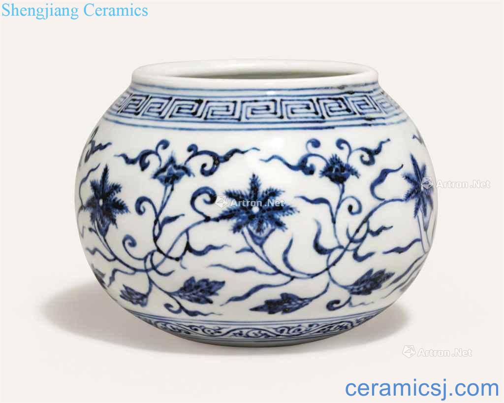 Yongle period (1403-1424), A RARE BLUE AND WHITE GLOBULAR JARLET