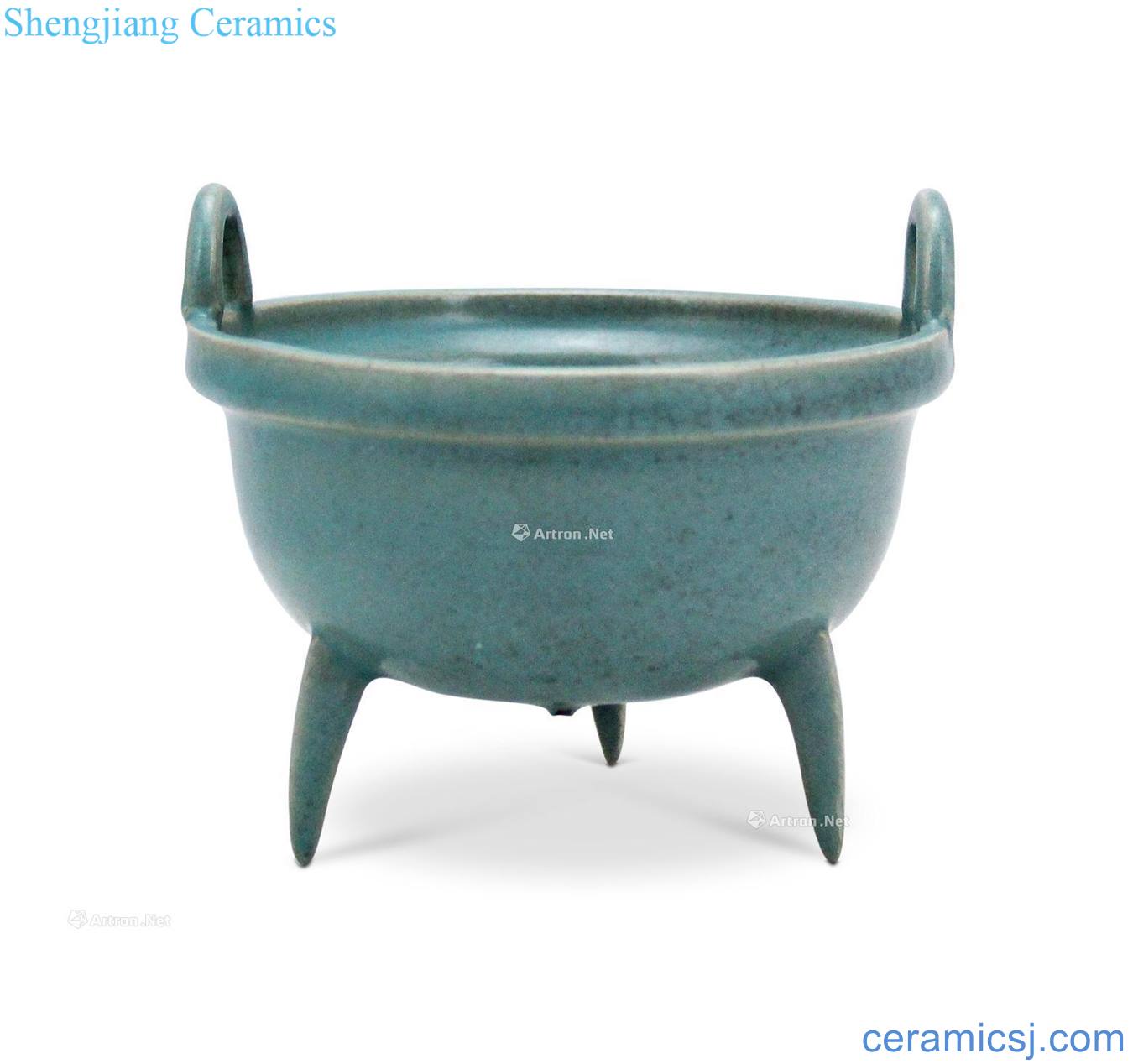 The song dynasty Your kiln ear cup with three legs