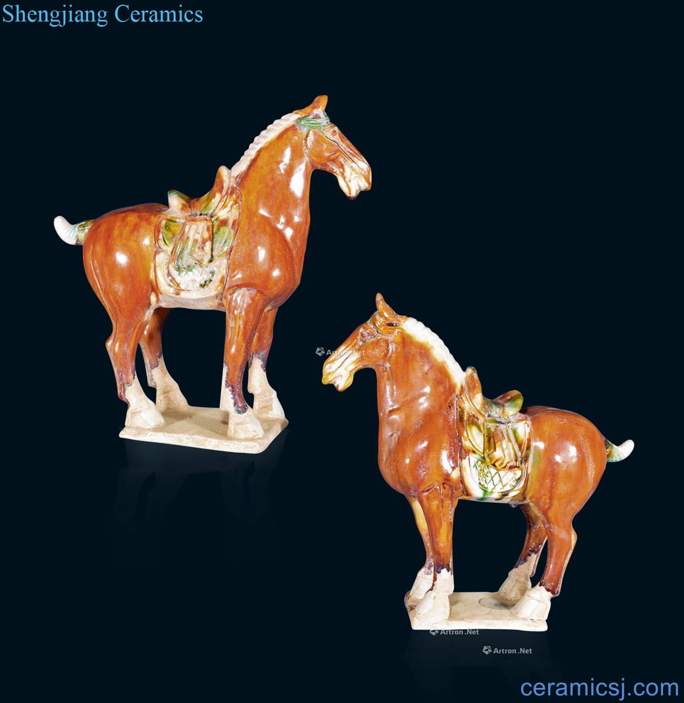 The tang dynasty Tang sancai horse (a)