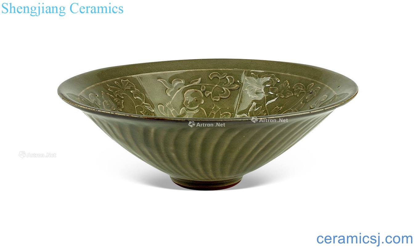 The song dynasty Yao state kiln of lotus the lad bowl