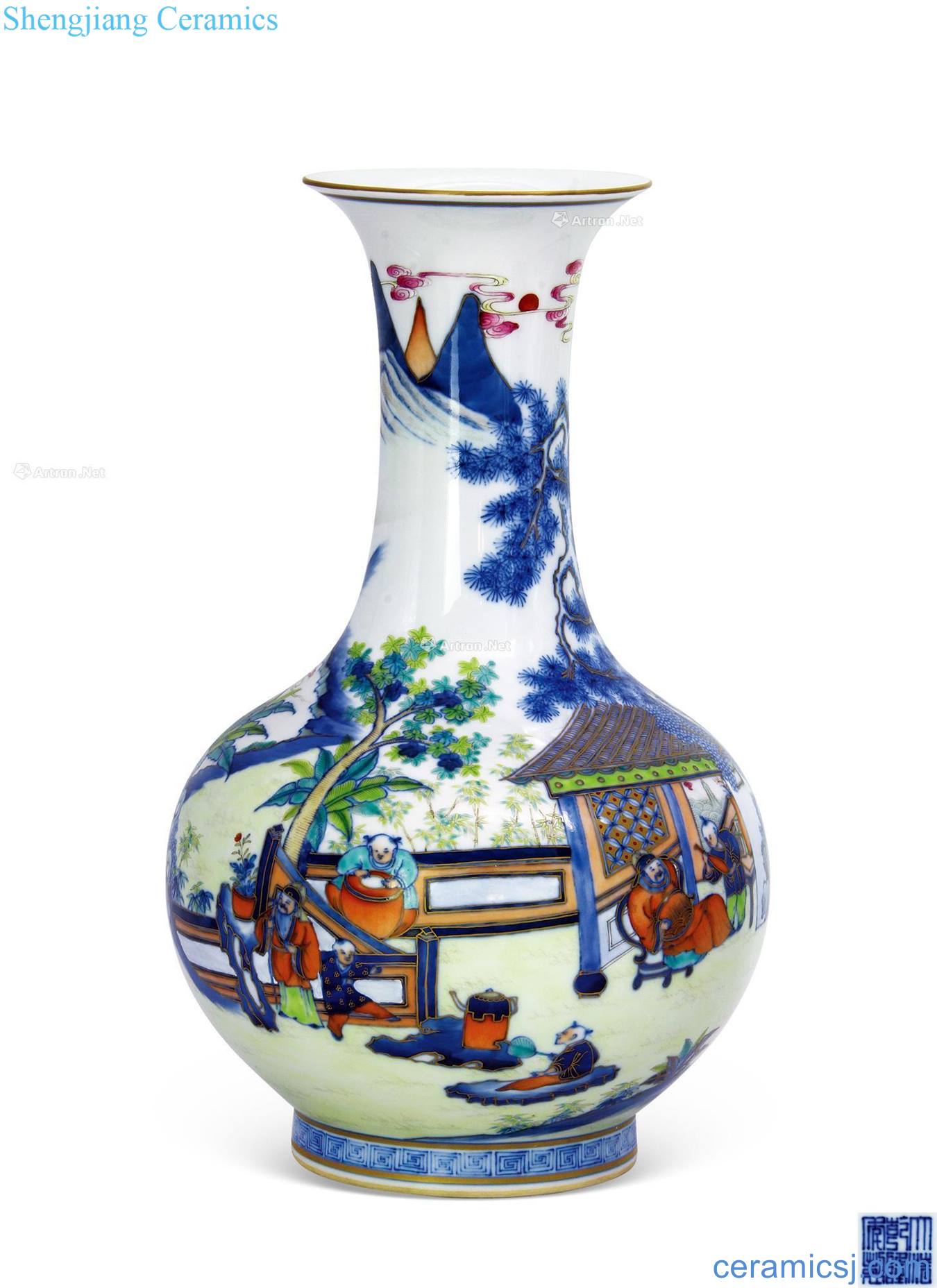 Qing qianlong porcelain enamel character design
