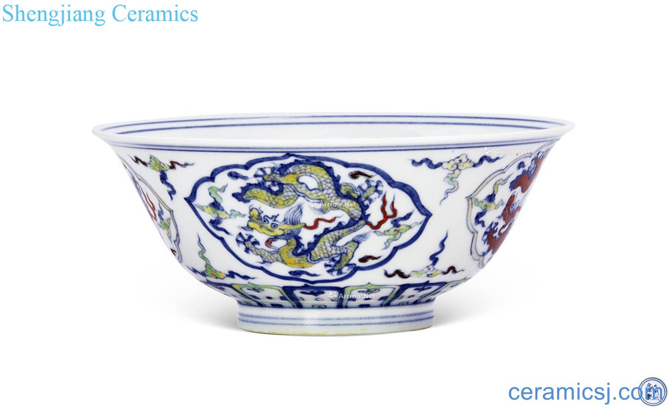 in Blue and white color bucket YunLongWen big bowl