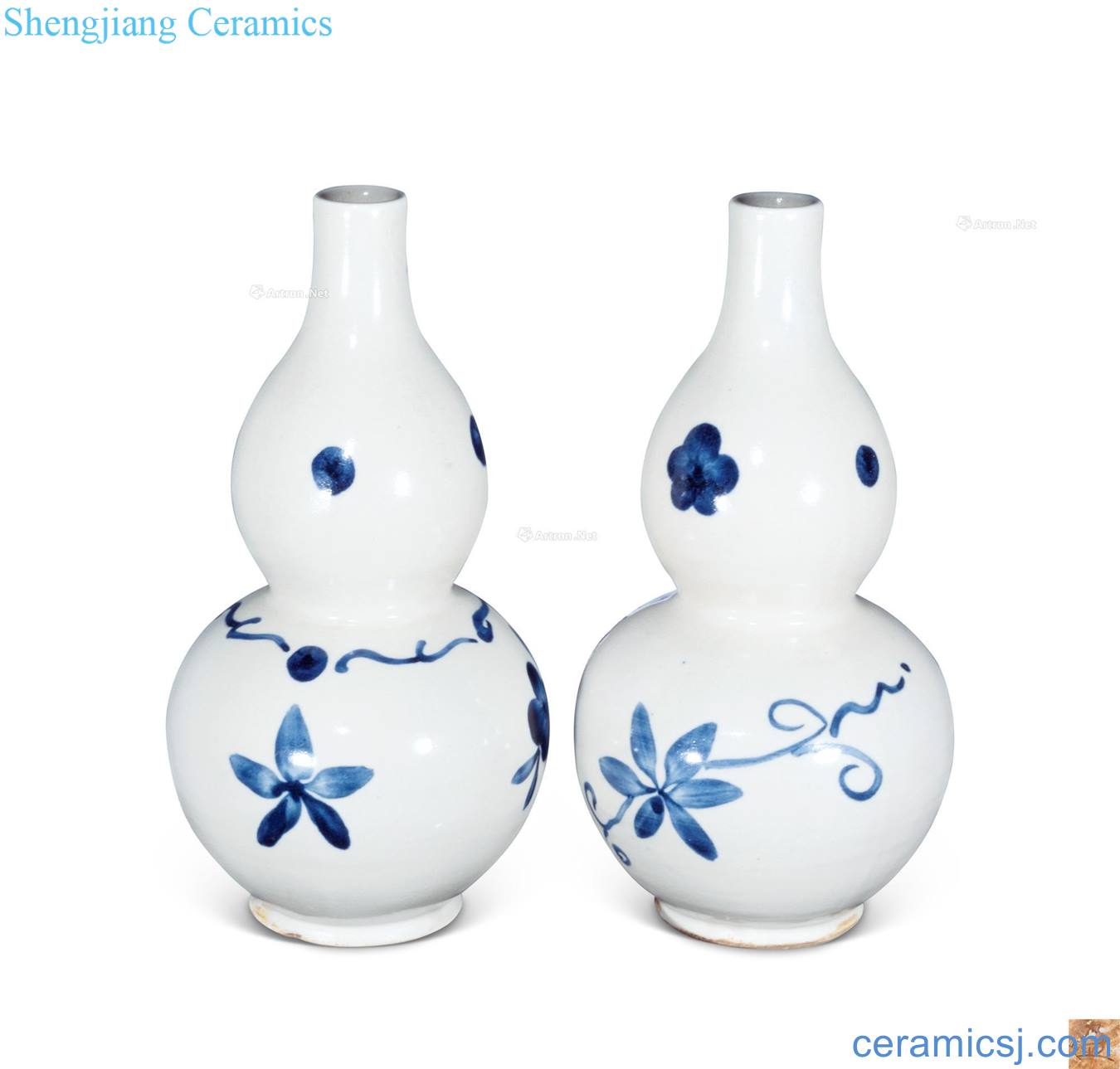 Tang dynasty Tang dynasty blue and white gourd bottle (a)