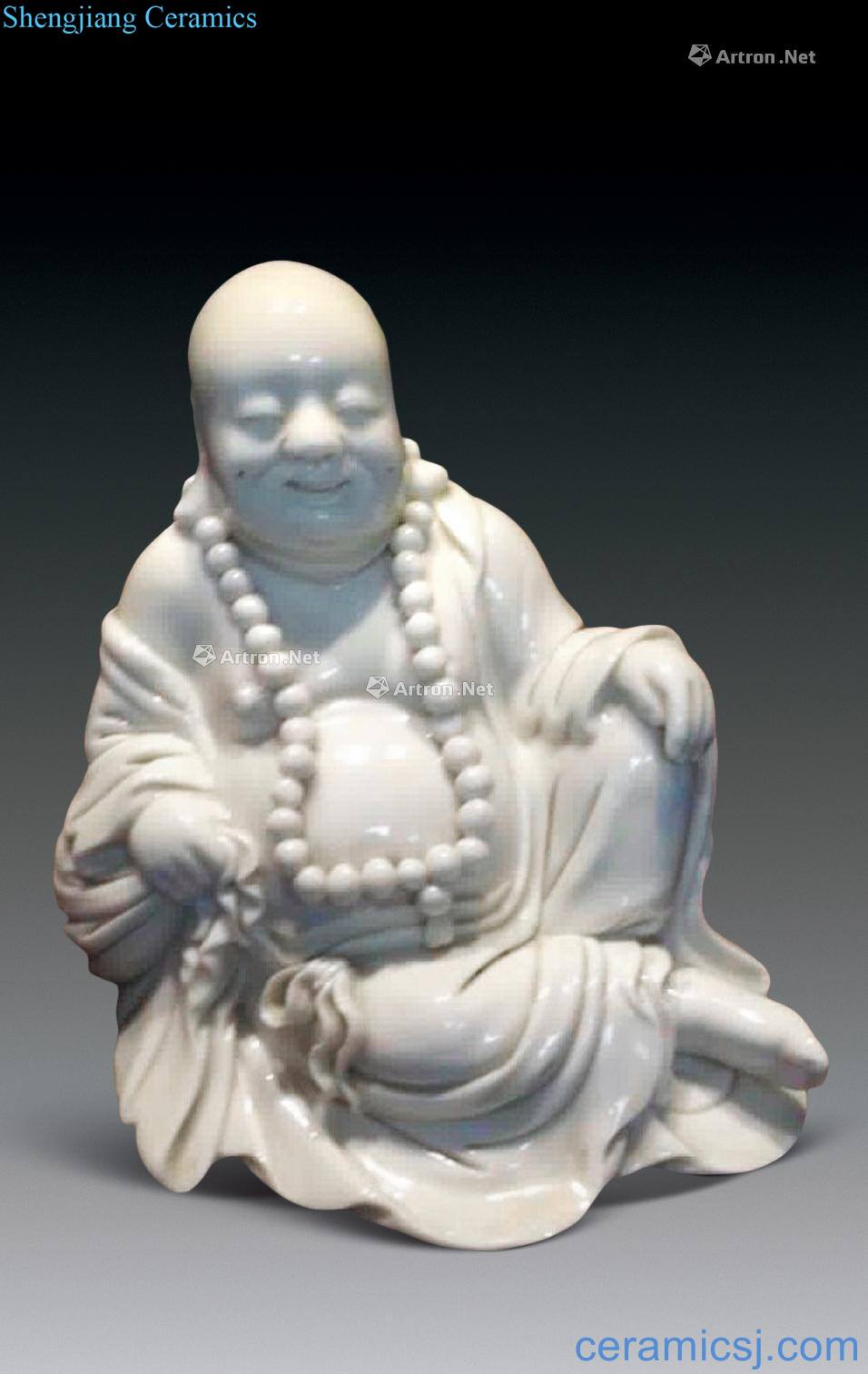 Ming dehua kiln craft He Chaozong smiling Buddha (model)