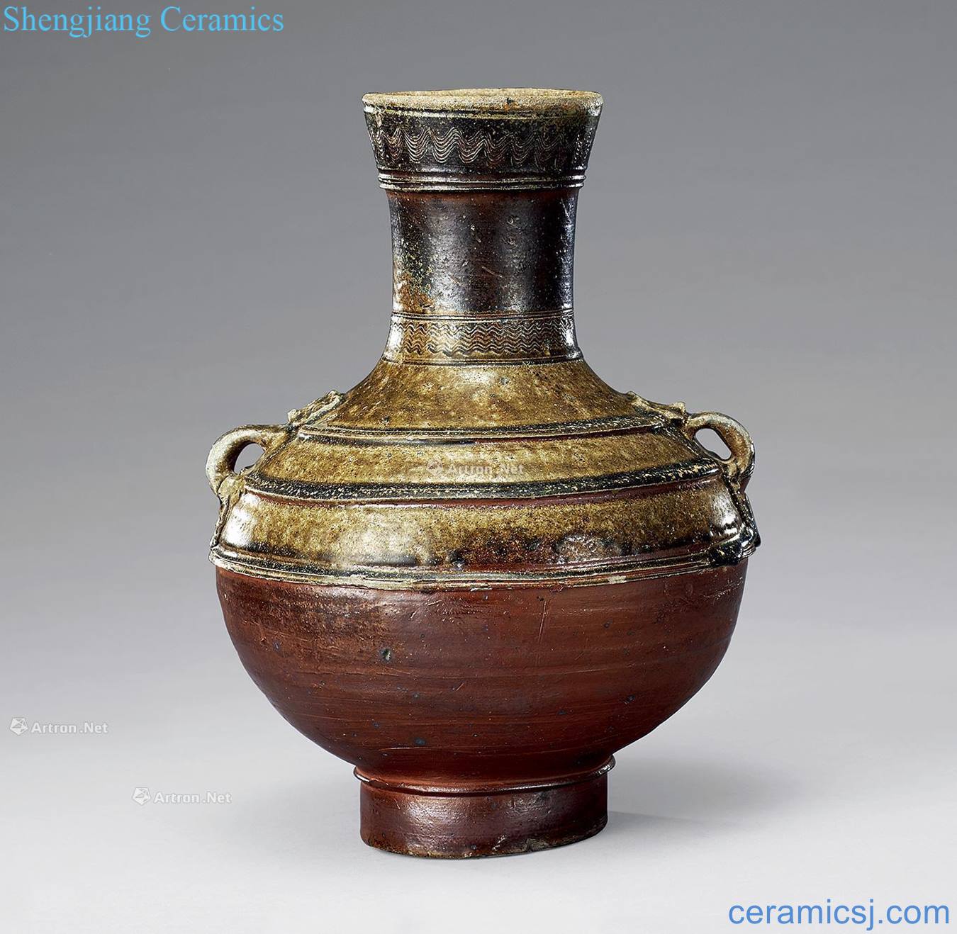 Han the kiln binaural pot