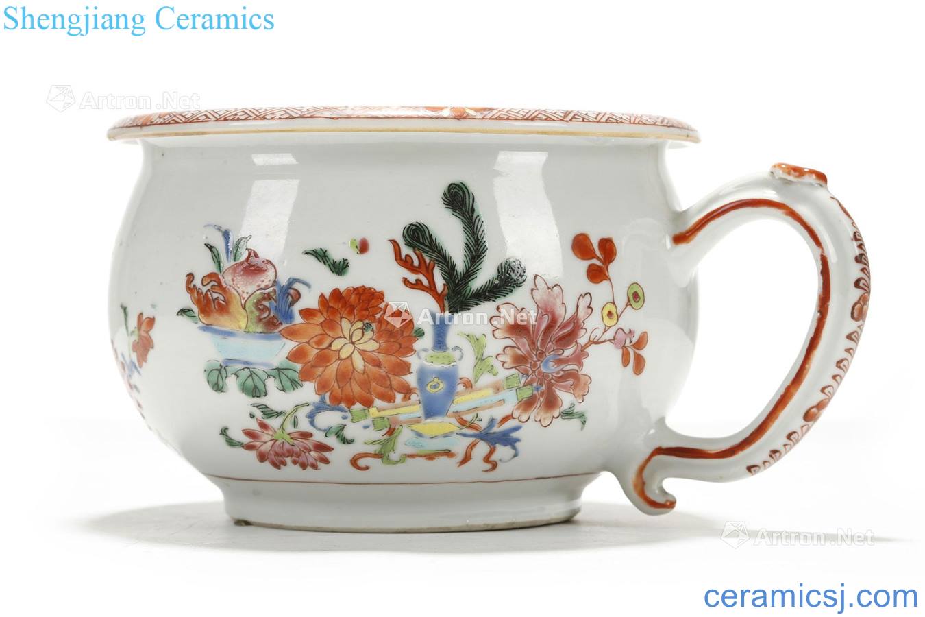 Qing qianlong pastel chamber pot