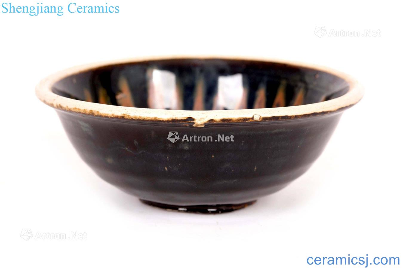 Northern song dynasty white TuHao black glaze bowls