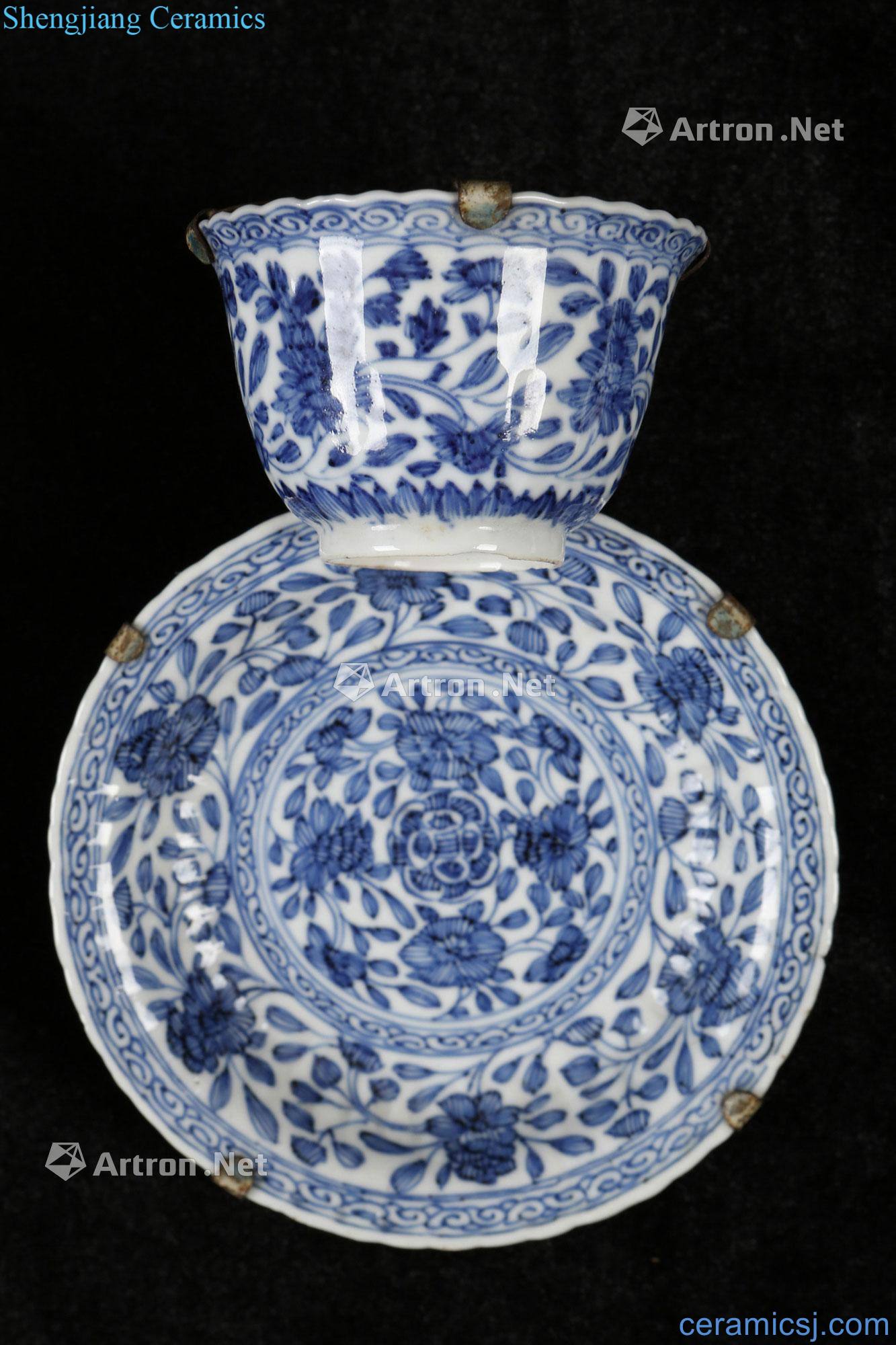 In the 18th century Blue and white tea cups