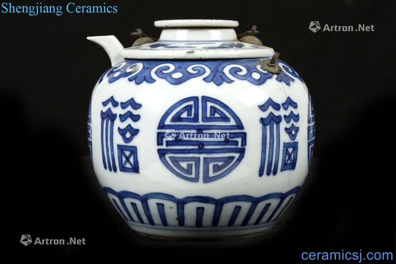 In the 19th century Blue and white live pot