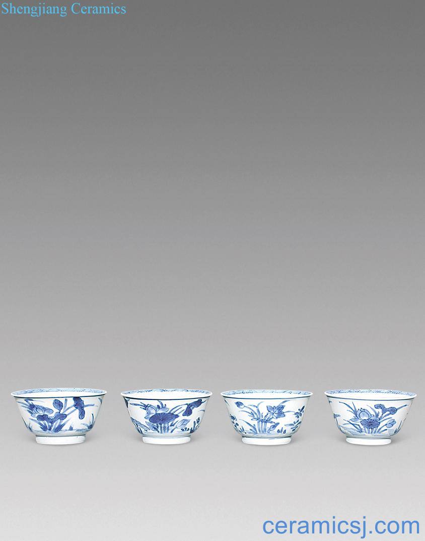 Ming Blue and white floral cup