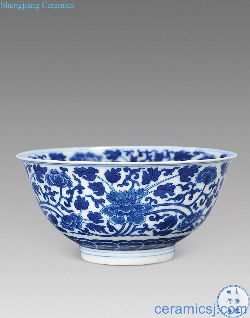 qing Blue and white flower bowl