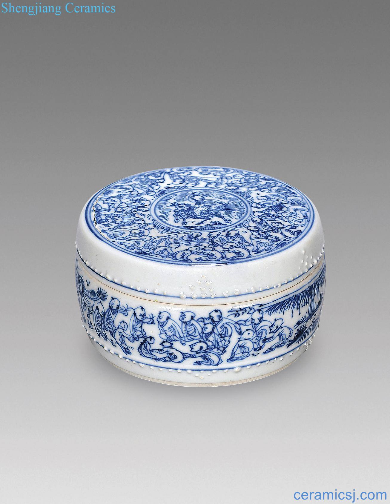Qing dynasty blue-and-white kirin SongZi small box