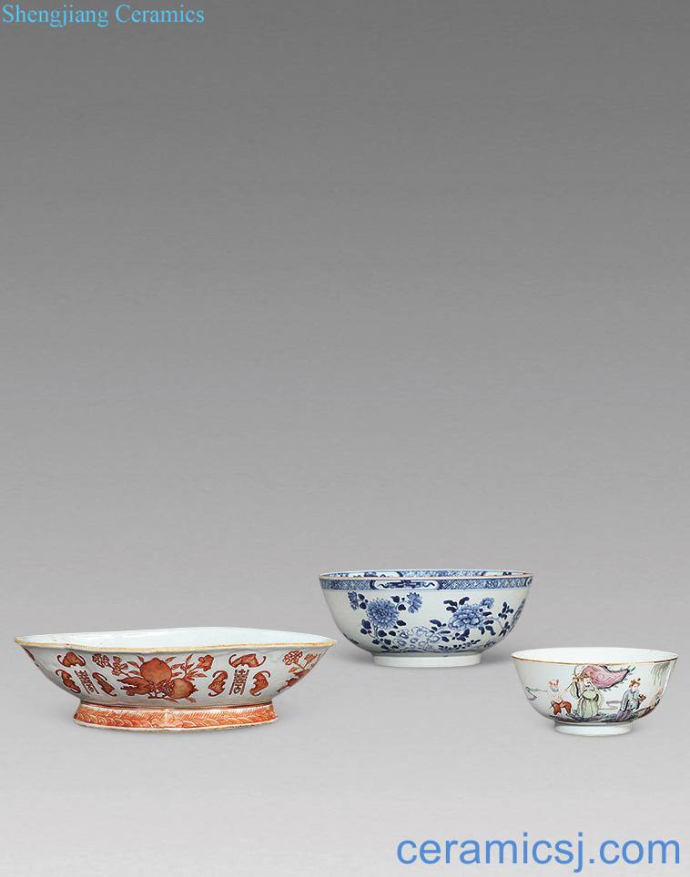 Qing porcelain enamel bowls three (group a)
