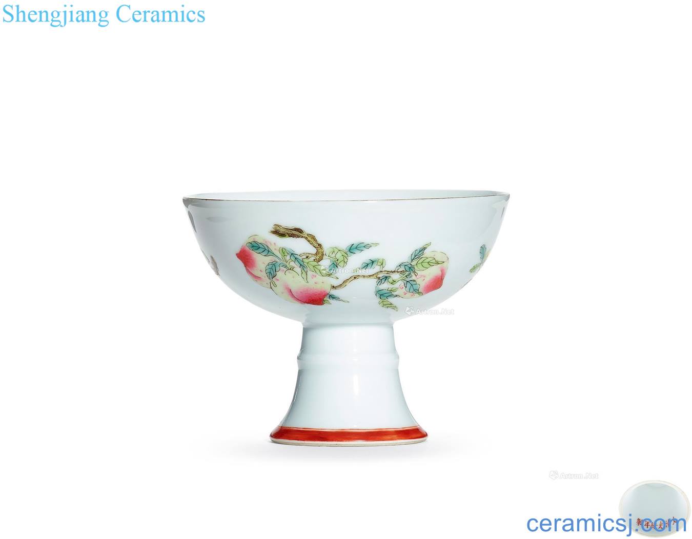Pastel reign of qing emperor guangxu sanduo footed bowl