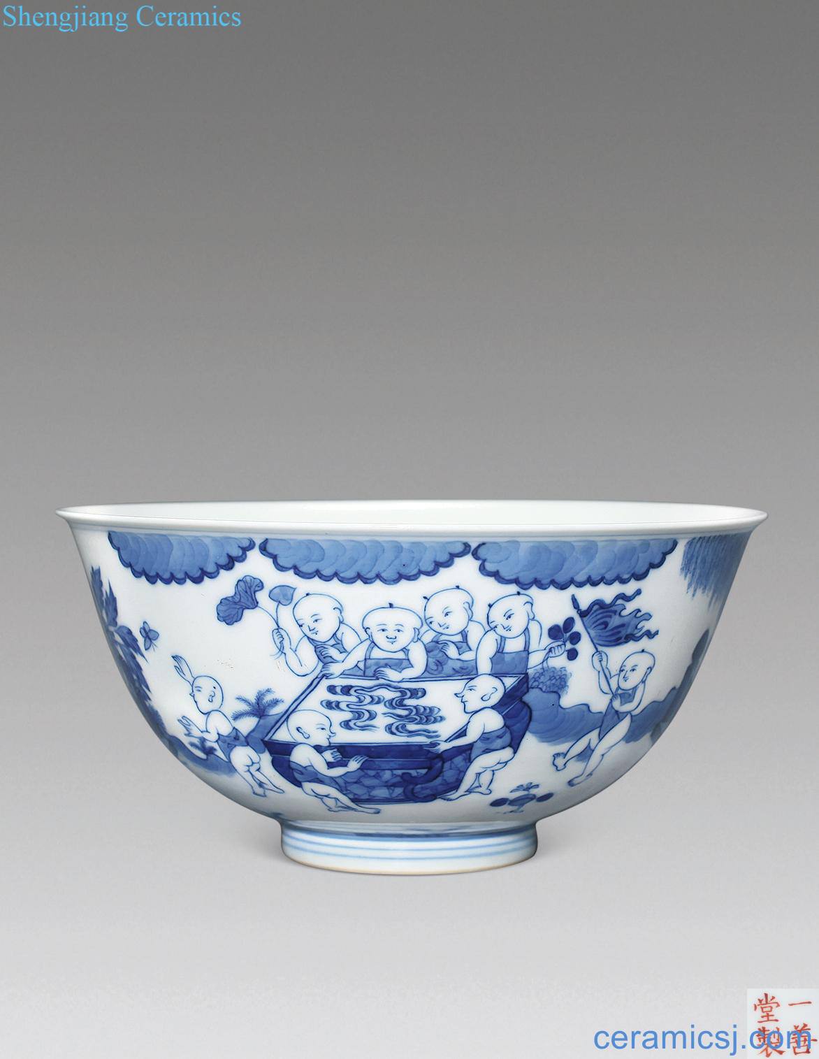 Qing dynasty blue-and-white 16 bowl