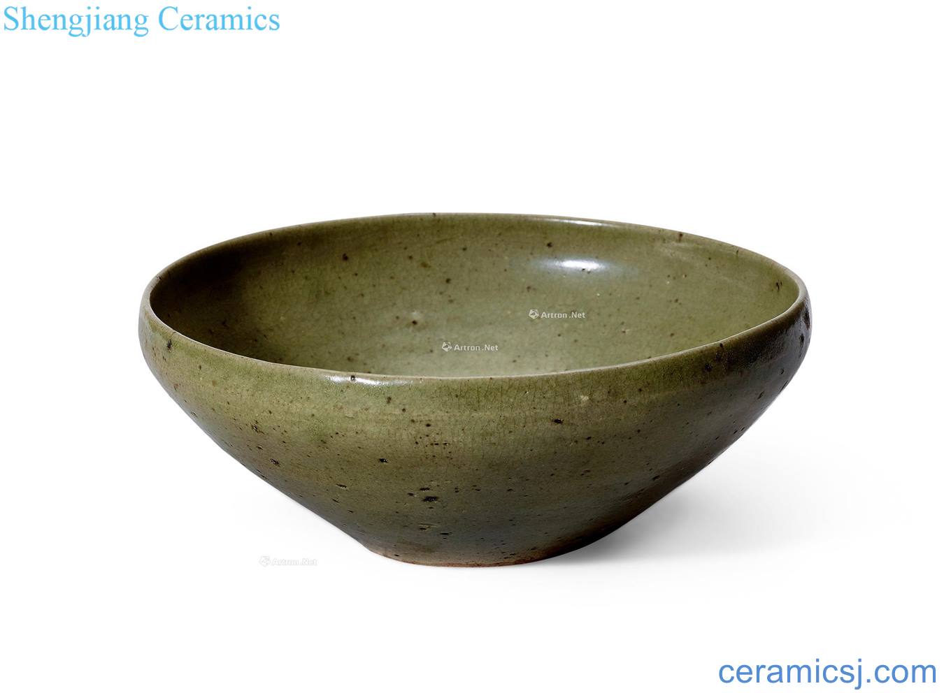The five dynasties yue state kiln green glazed bowl