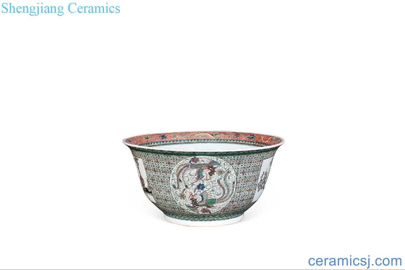 Qing guangxu Colorful medallion antique bowl