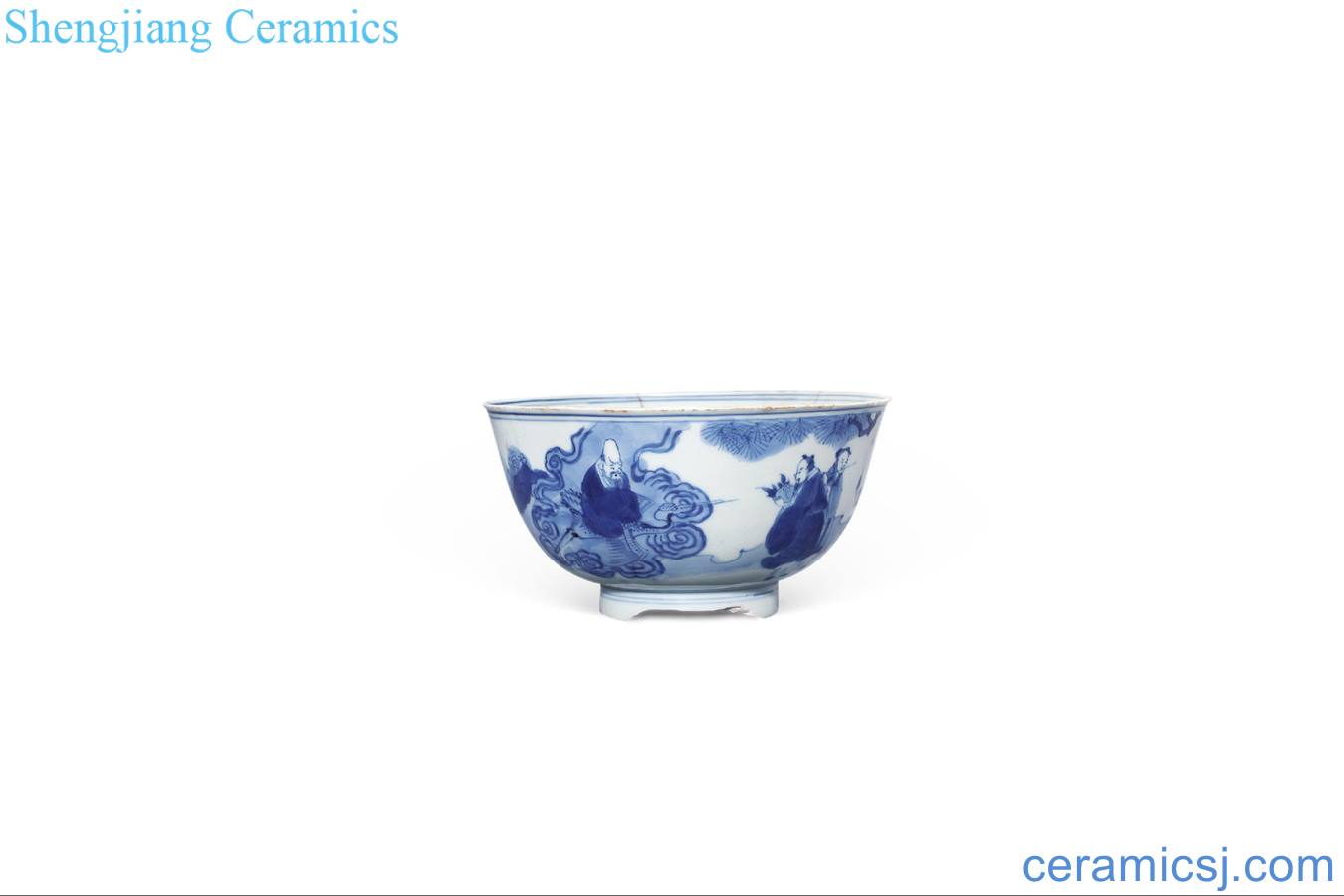 The qing emperor kangxi Blue and white characters bowl