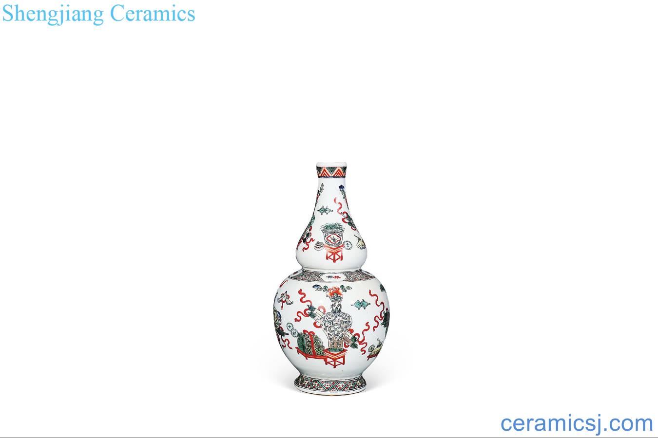 Qing guangxu Colorful antique bottle gourd