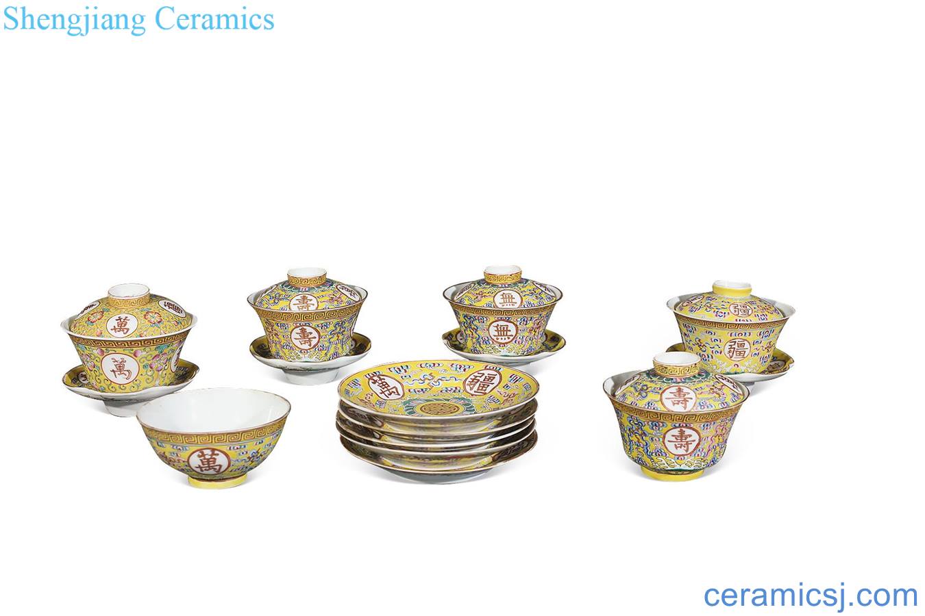 Pastel reign of qing emperor guangxu stays covered bowl, bowl (group a)