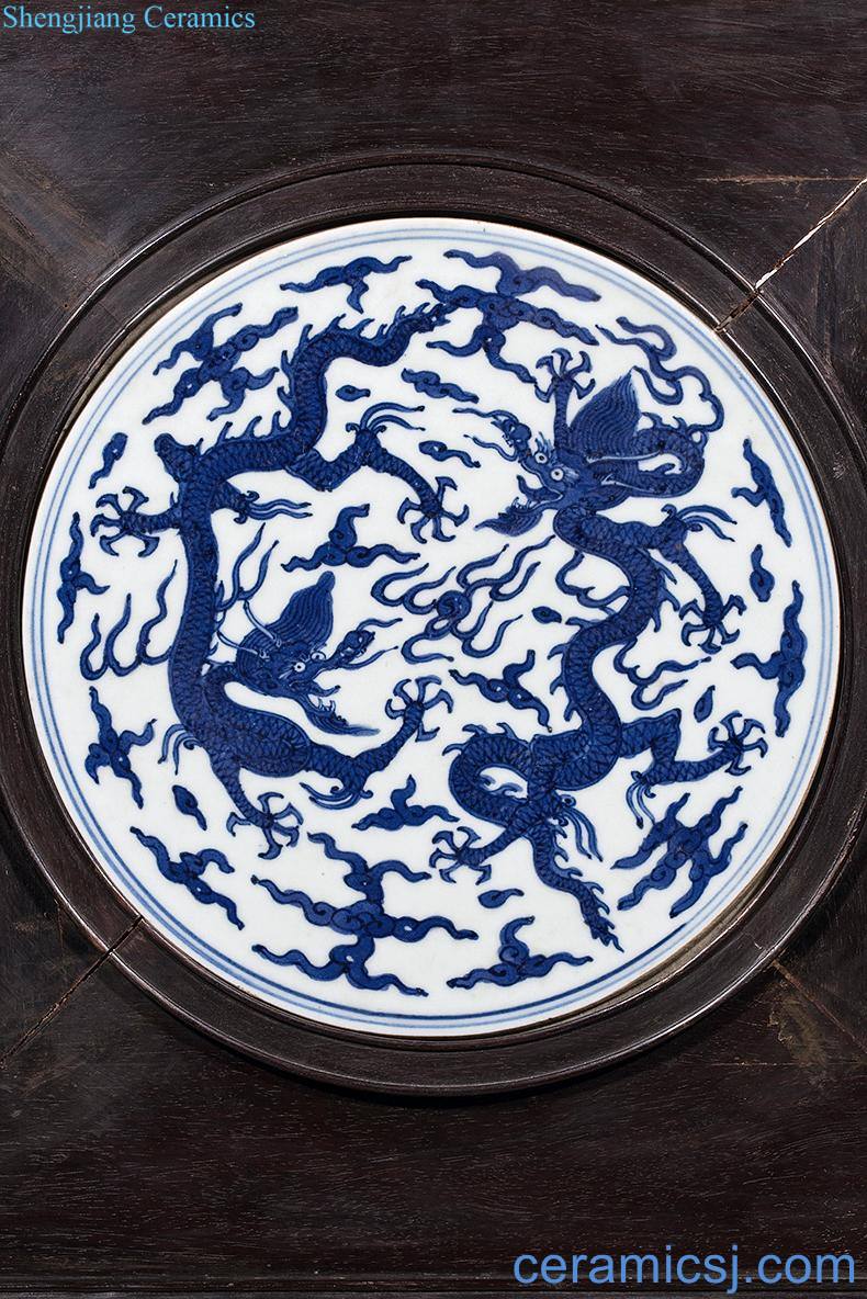 Ming jiajing Blue and white praised plaque