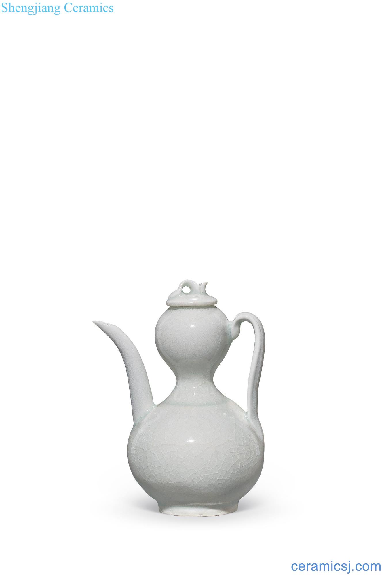 Ming or earlier Left kiln ewer gourd shape craft