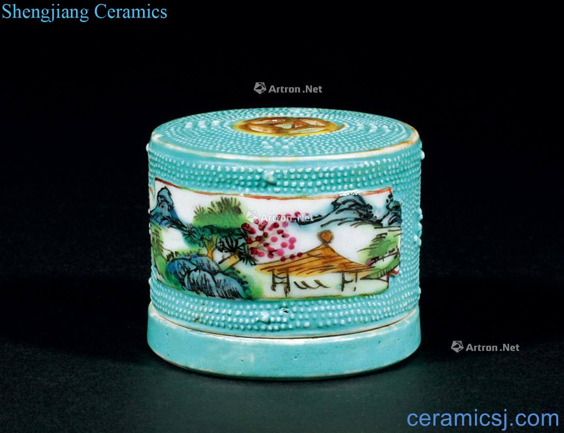 Qing qianlong pastel landscape pattern of fragrance