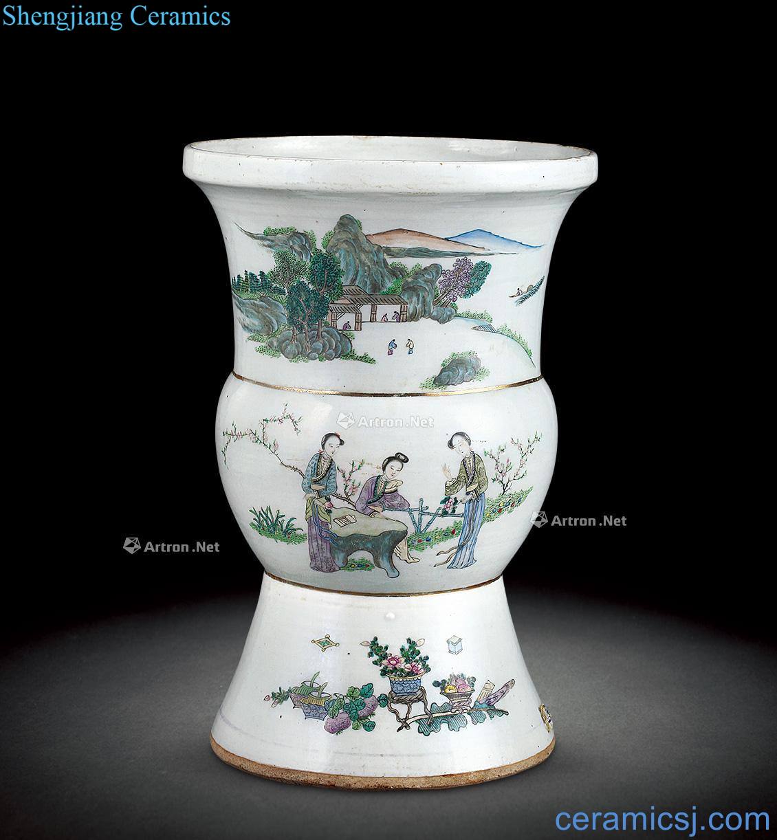 However, pastel flower vase with reign of qing emperor guangxu