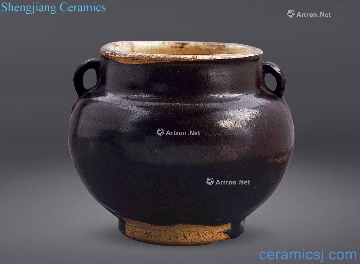 Ming or earlier Black glaze double system can
