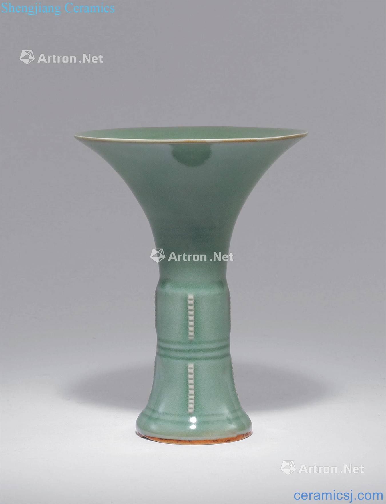 Ming dynasty celadon flower vase with