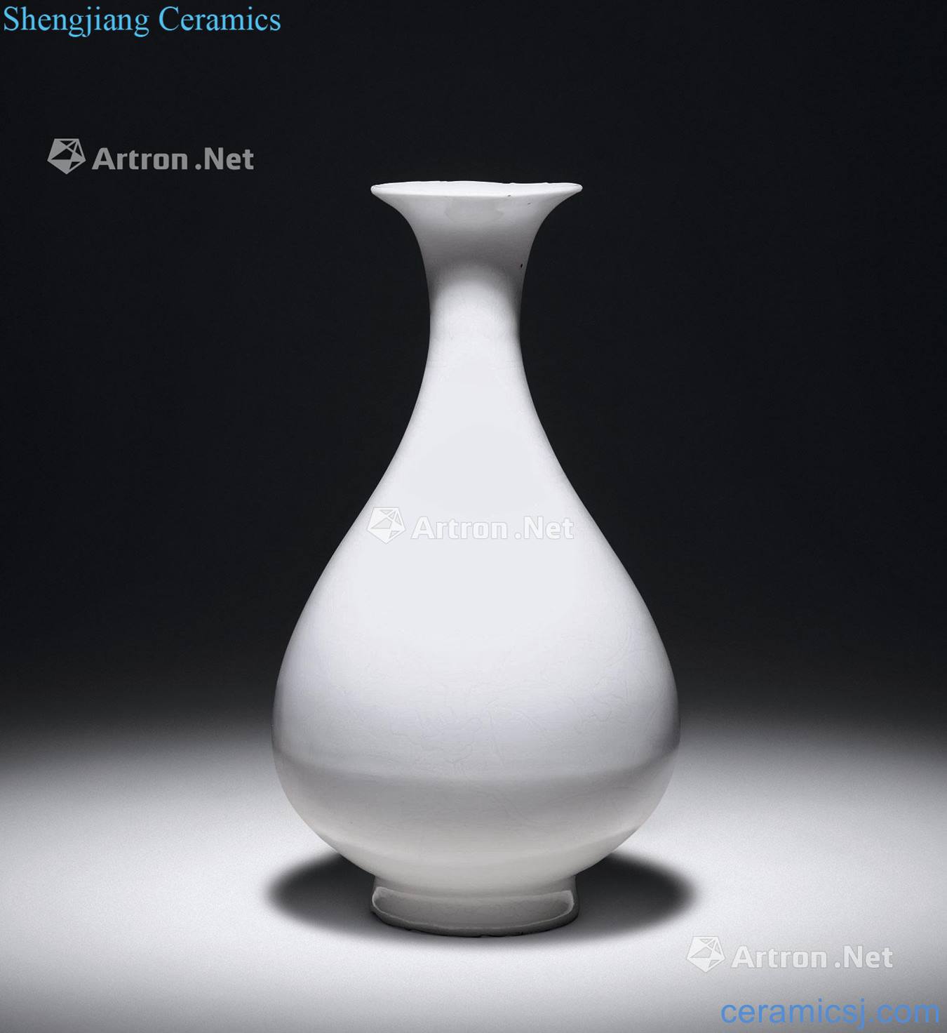 Ming xuande Dark hand-cut white glaze okho spring bottle