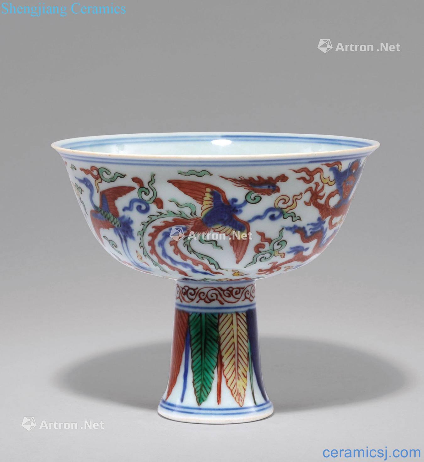 Ming Longfeng grain footed bowl