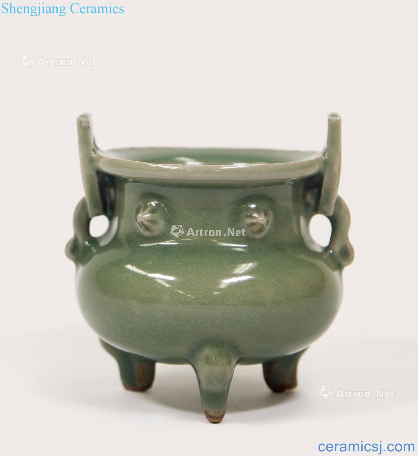 Yuan, Ming Small incense burner celadon