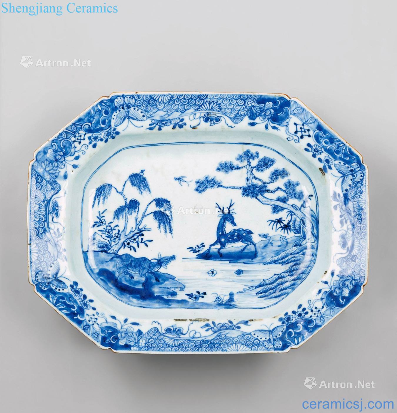 In the qing dynasty Blue and white pine LuYanNian anise