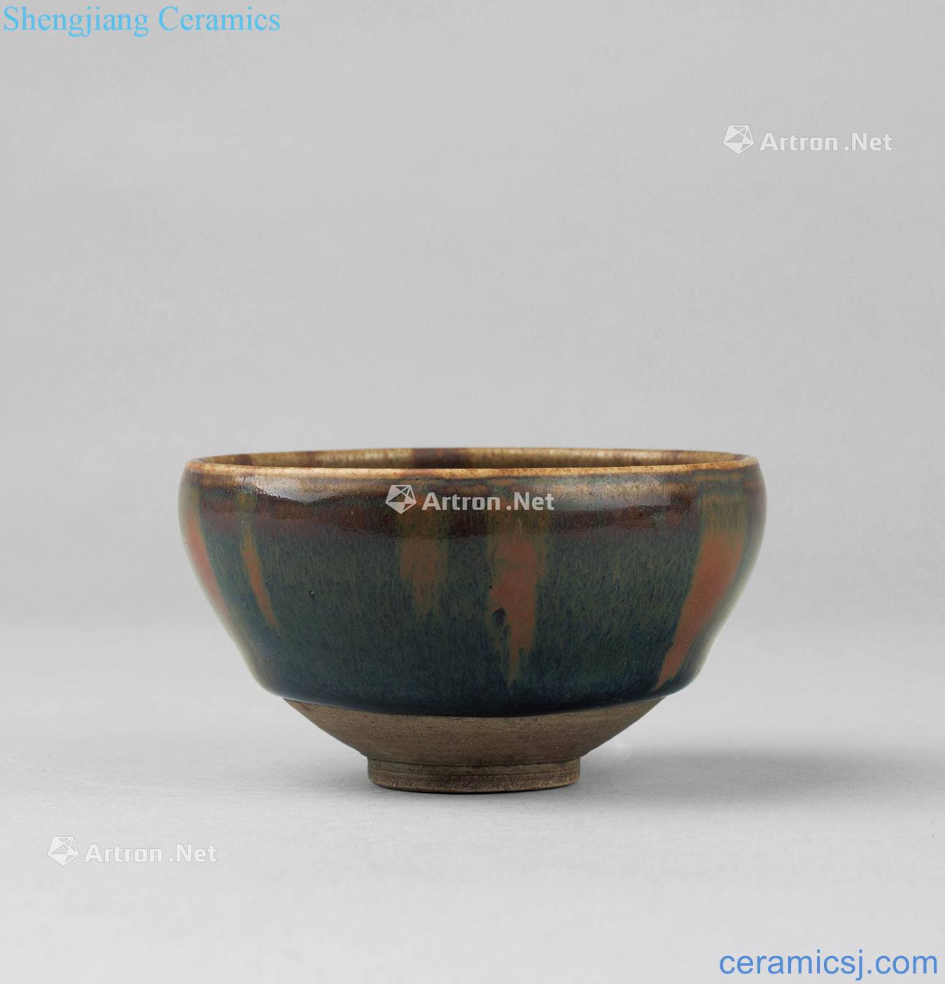 The song dynasty Temmoku rust spot small tea cups