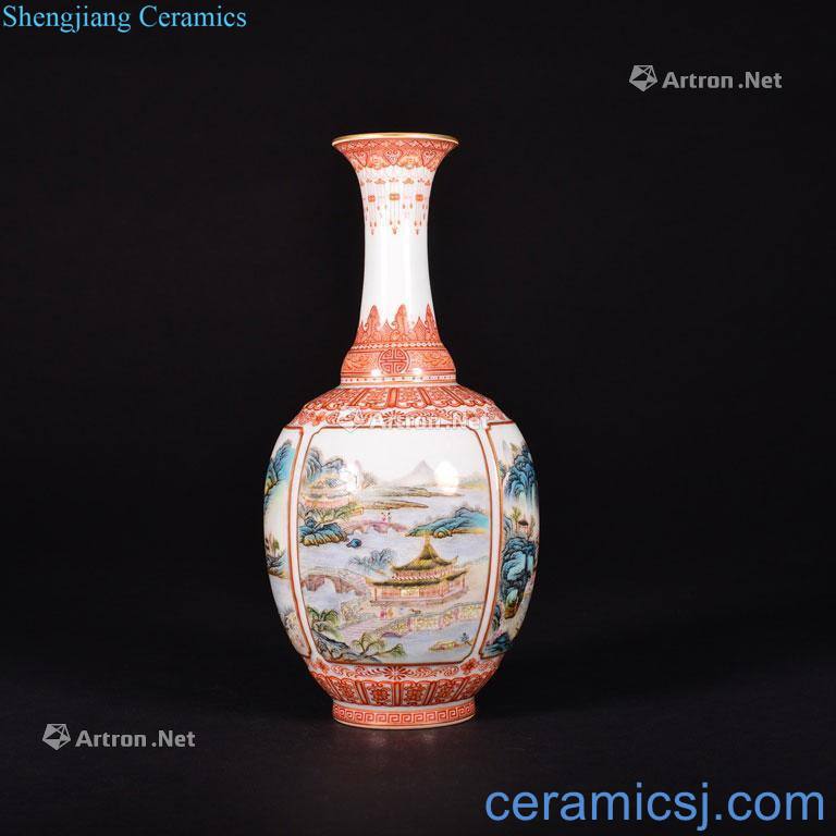 The Qing Dynasty the FAMILLE ROSE - A VASE