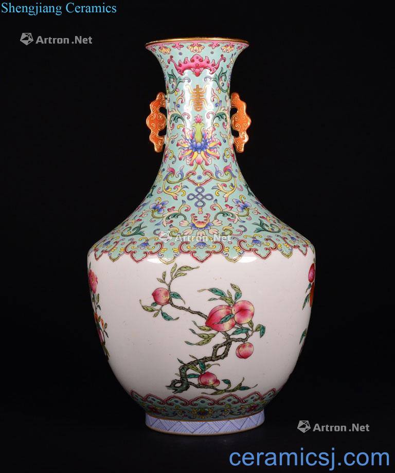 The Qing Dynasty the FAMILLE ROSE - A VASE