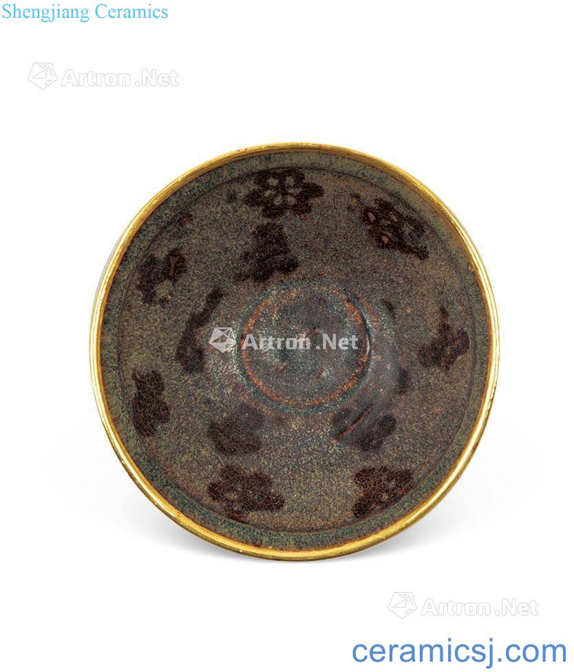 The song dynasty Jizhou kiln plum green-splashed bowls