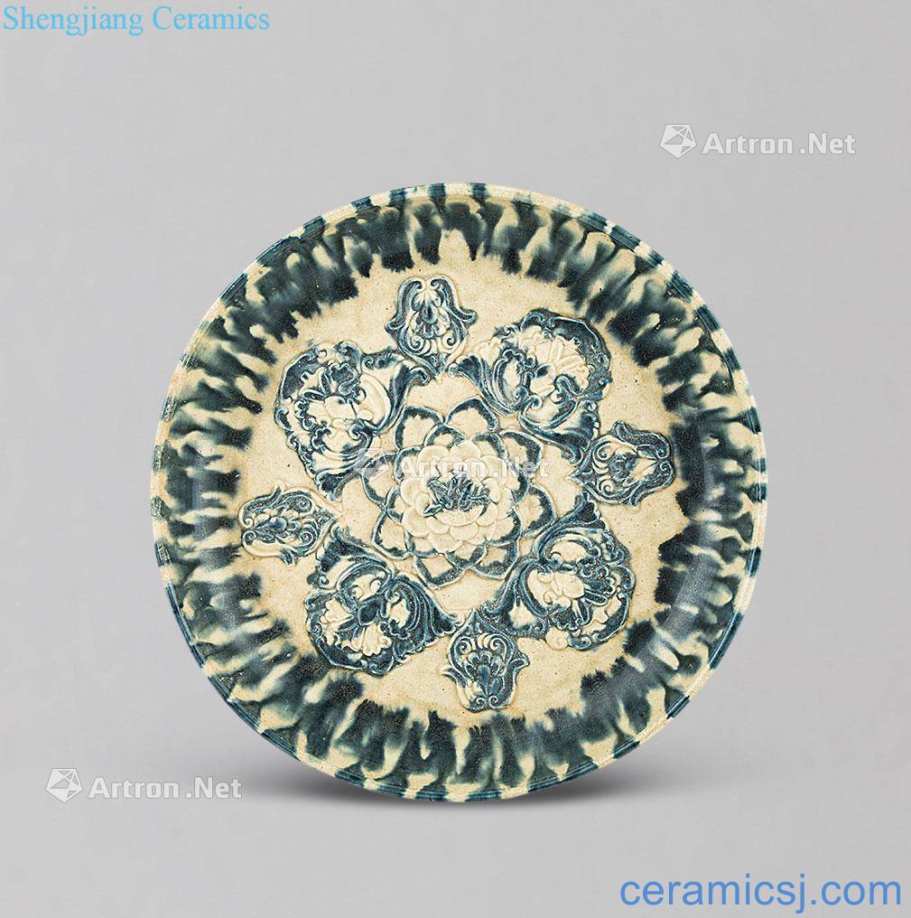 The tang dynasty The blue glaze decals best dish