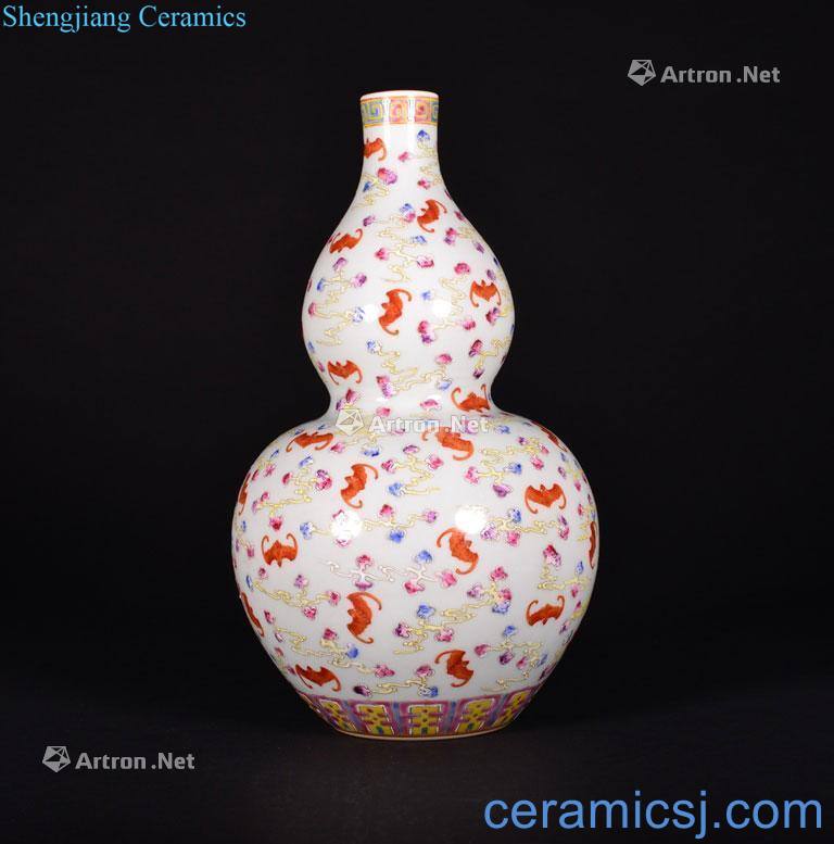 The Qing Dynasty A FAMILLE ROSE - DOUBLE - GOURD VASE