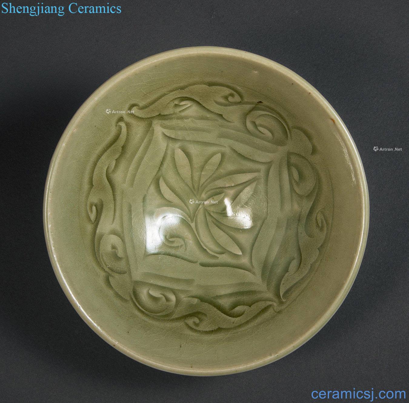 gold Yao state kiln carved flower bowls
