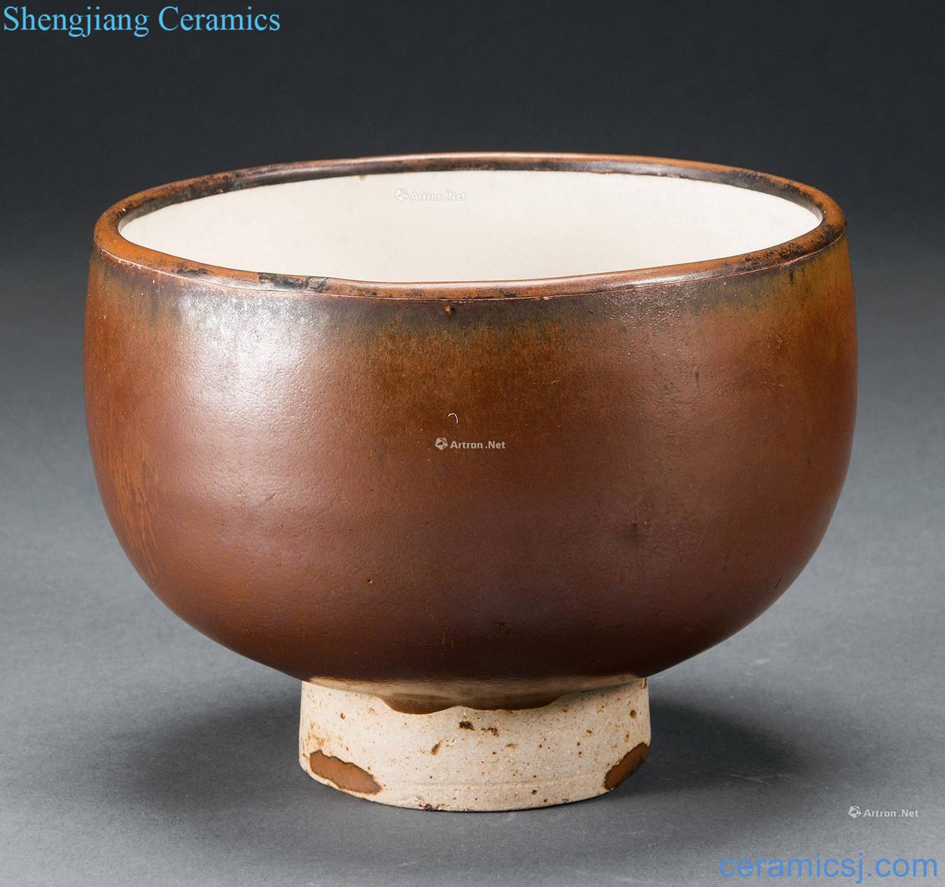 Song magnetic state kiln persimmon glaze bowls
