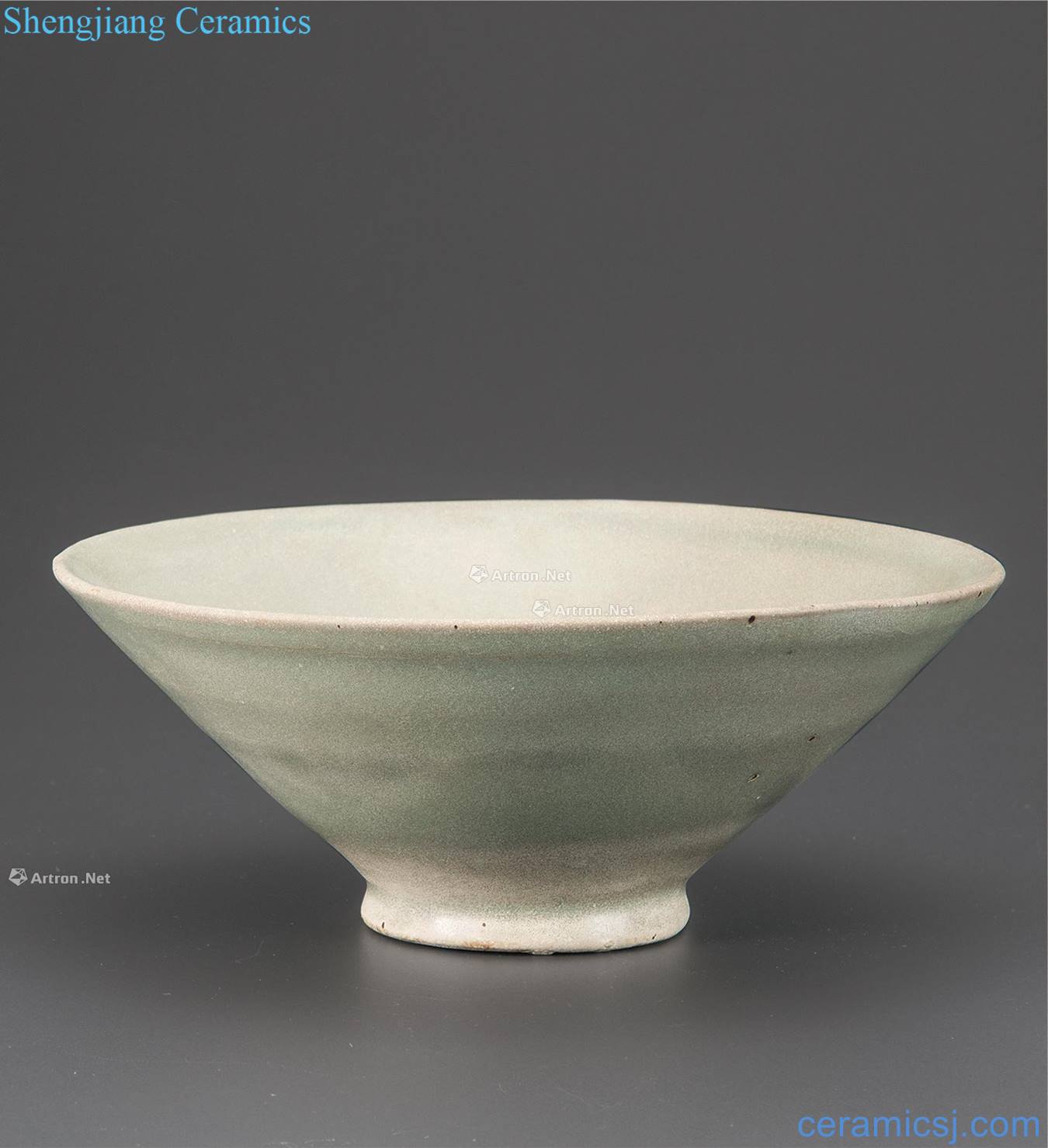 The five dynasties yao state kiln green magnetic hat to bowl