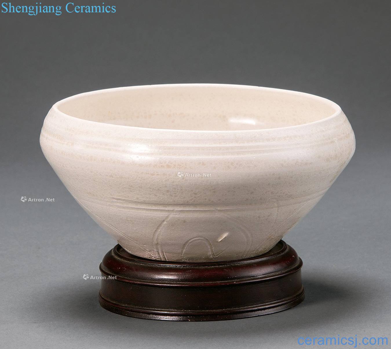 Song green carved flowers mouth bowl
