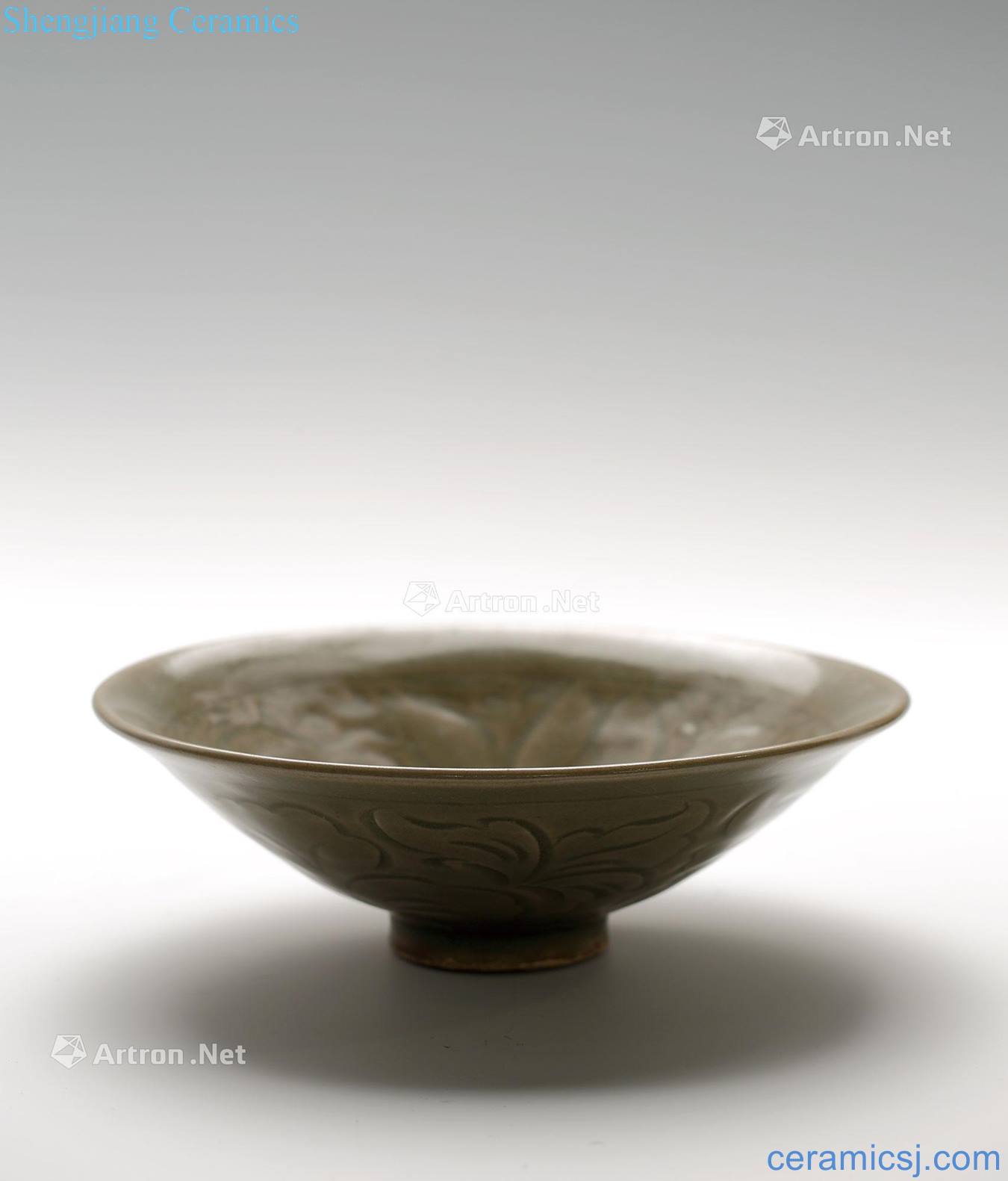 Song yao state kiln flowers green-splashed bowls