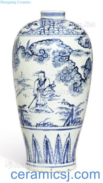 Ming of the 15th century Blue and white Gao Shitu mei bottles