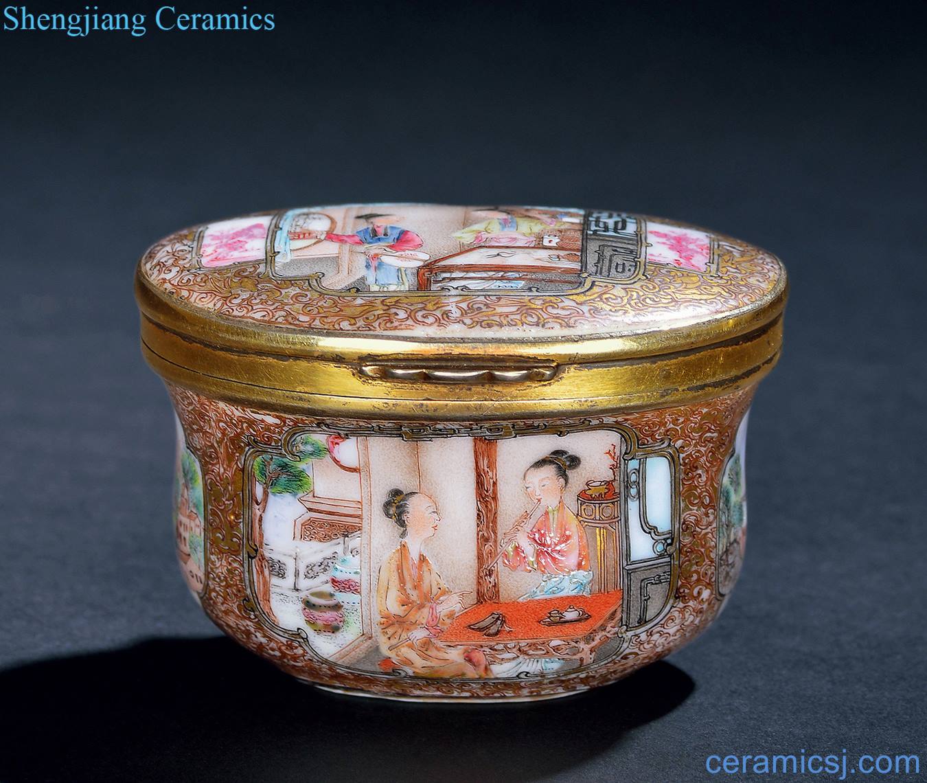 Qing yongzheng pastel medallion had snuffbox