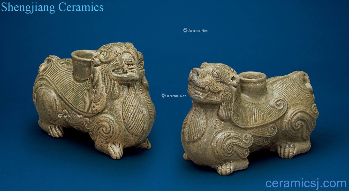 Western jin dynasty, the kiln celadon to ward off bad luck shape gear (two)