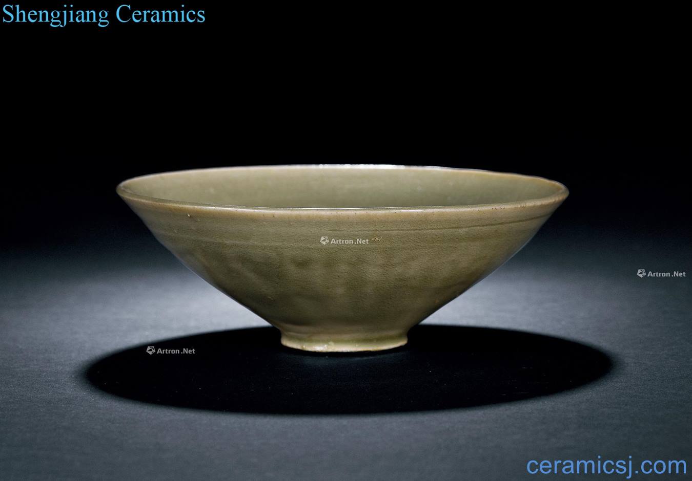 The song dynasty Yao state kiln peony grain printing bowl the doll