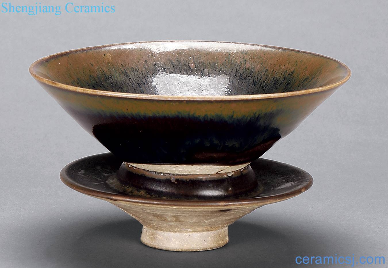The song dynasty Yao black glazed hat to light and light